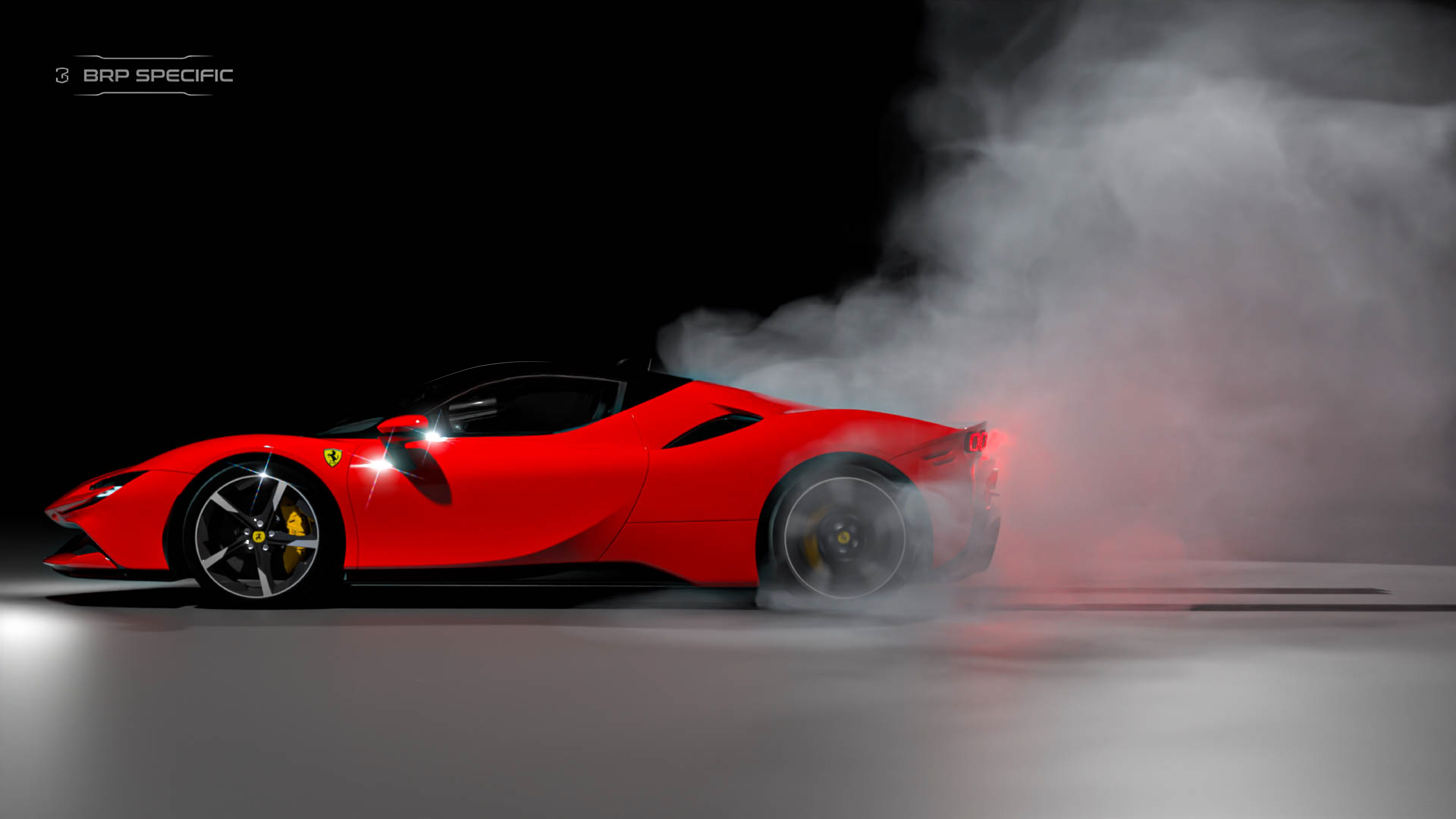 SF90 burnout, smoke